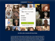 Tablet Screenshot of grannyhookup.com.au